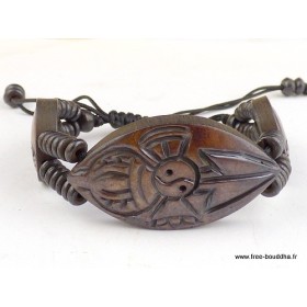 Bracelet tibétain sculpté du Dordje vajra Bijoux tibetains bouddhistes OY6