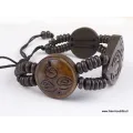 Bracelet tibétain sculpté du double Dordje vajra - Bracelets tibétains bouddhistes