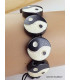 Bracelet tibétain sculpté main Ying yang Bracelets tibétains bouddhistes OY11