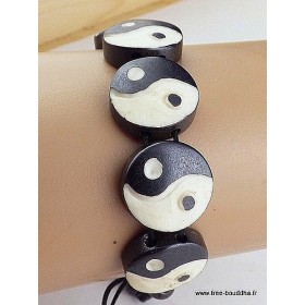 Bracelet tibétain sculpté main Ying yang Bracelets tibétains bouddhistes OY11