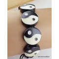 Bracelet tibétain sculpté main Ying yang - Bracelets tibétains bouddhistes