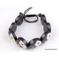 Bracelet tibétain sculpté main Ying yang - Bracelets tibétains bouddhistes