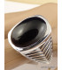 Bague Homme en Onyx noir Bagues pierres naturelles BEE52
