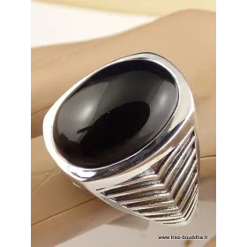 Bague Homme en Onyx noir - Bagues pierres naturelles