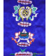 Tenture tibétaine 8 signes auspicieux bleue Tentures tibétaines Bouddha AUS2