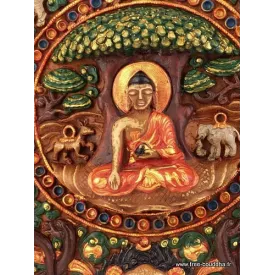 Décoration murale Mandala de Bouddha - Sculpture, tableau, masque mural bouddhiste