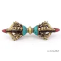 Dorje vajra bouddhiste 2 branches - Dordjé, double dorjé (sans cloche)