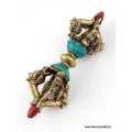 Dorje vajra bouddhiste 2 branches - Dordjé, double dorjé (sans cloche)