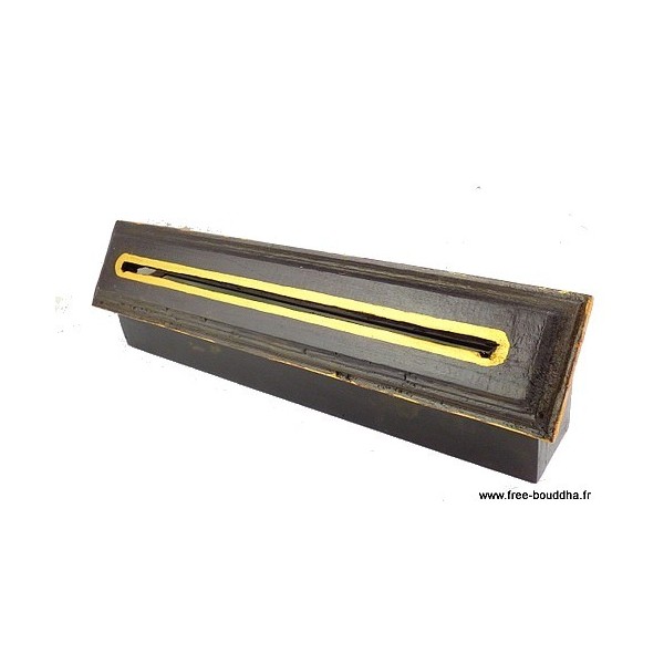 Brûle encens tibétain peint en bois Artisanat tibétain bouddhiste ref4000.2