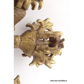 Double dorje tibétain puissant à 8 branches - Dordjé, double dorjé (sans cloche)
