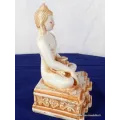 Statuette bouddhiste tibetaine Bouddha Sakyamouni couleur sable - Statuettes bouddhistes tibétaines artisanales