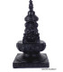 Stupa bouddhiste en résine noire Statuettes Bouddhistes STUPAN1