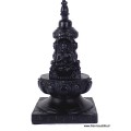 Stupa bouddhiste en résine noire Statuettes Bouddhistes STUPAN1