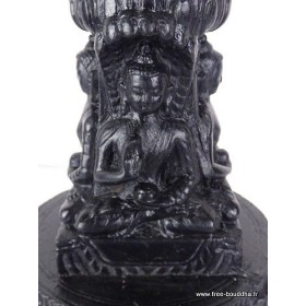 Stupa bouddhiste en résine noire Objets rituels bouddhistes STUPAN1