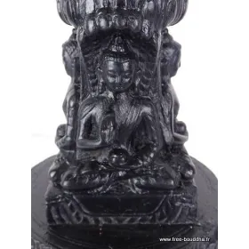 Stupa bouddhiste en résine noire - Objets rituels bouddhistes