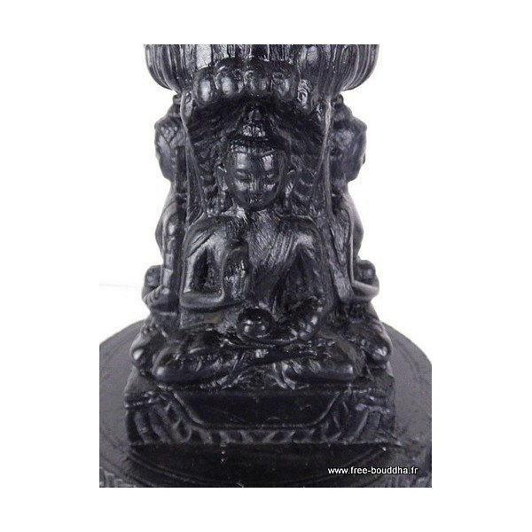 Stupa bouddhiste en résine noire Statuettes Bouddhistes STUPAN1