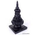 Stupa bouddhiste en résine noire Statuettes Bouddhistes STUPAN1
