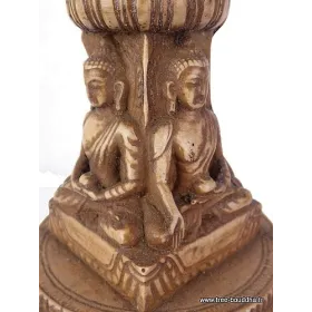 Statuette bouddhiste Stupa tibétain portatif en résine naturelle - Statuettes bouddhistes tibétaines artisanales
