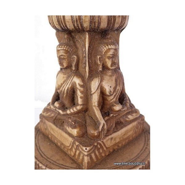 Stupa tibétain portatif en résine naturelle Statuettes Bouddhistes STUPAN2