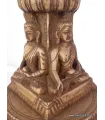 Statuette bouddhiste Stupa tibétain portatif en résine naturelle - Statuettes bouddhistes tibétaines artisanales