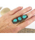 Grosse bague tibétaine 3 Turquoise Bagues tibétaines bouddhistes GBTU