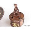 Brûleur d'encens tibétain rond orné de Mantra Encens tibétains, accessoires BESA2.1