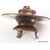 Brûleur d'encens tibétain rond orné de Mantra Encens tibétains, accessoires BESA2.1