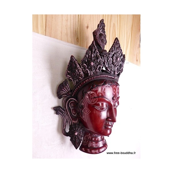 Grand Masque mural Tara Verte 38 cm Statuettes Bouddhistes MASKTV2