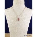 Pendentif argent Rhodochrosite Stalactite Pendentifs pierres naturelles NB15.3