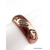 Bague tibétaine en Cuivre Signes Auspicieux taille 53 Bagues tibétaines bouddhistes 7004
