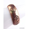 Bague tibétaine en Cuivre Signes Auspicieux taille 53 Bagues tibétaines bouddhistes 7004