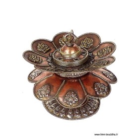 Brûleur d'encens tibétain Double Lotus-w Encens tibétains, accessoires ref 3032.15