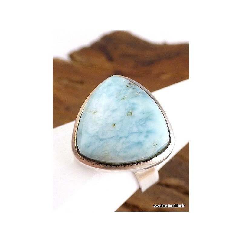 Bague triangulaire en LARIMAR T 59 Bijoux en Larimar V32.4