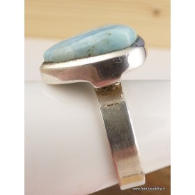 Bague triangulaire en LARIMAR T 59 Bagues pierres naturelles V32.4