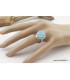 Bague triangulaire en LARIMAR T 59 Bagues pierres naturelles V32.4
