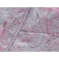 Châle rose bleu en laine fine - Châles en laine faits main