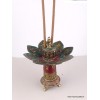 Brûleur d'encens orné des signes auspicieux Encens tibétains, accessoires REF 37.6-a