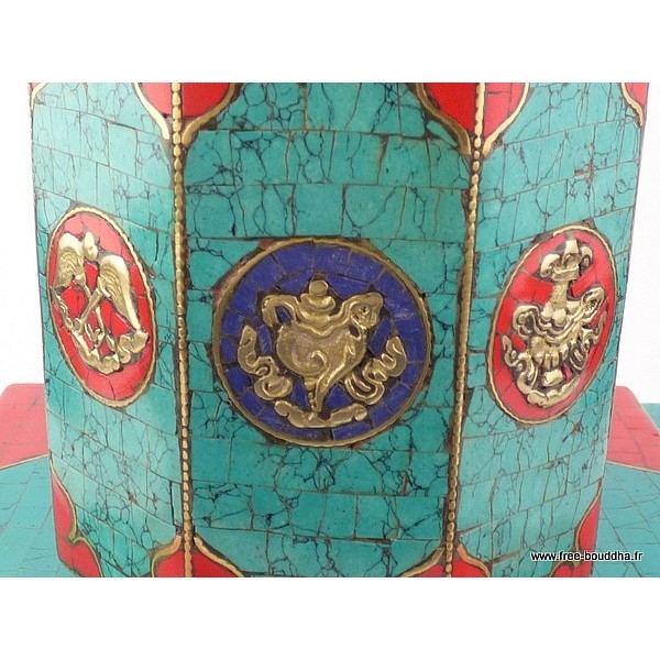 Porte-encens, porte-stylos tibétain Décoration tibétaine NMAP16
