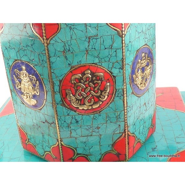 Porte-encens, porte-stylos tibétain Décoration tibétaine NMAP16