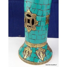 Porte encens bouddhiste en Turquoise Encens tibétains, accessoires BBRE3