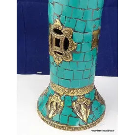 Porte encens bouddhiste en Turquoise - Porte-encens tibétains