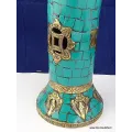Porte encens bouddhiste en Turquoise - Porte-encens tibétains