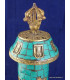 Porte encens bouddhiste en Turquoise Encens tibétains, accessoires BBRE3