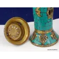 Porte encens bouddhiste en Turquoise - Porte-encens tibétains