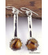 Boucles d'oreilles argent Oeil de tigre Boucles d'oreilles en pierres MB38