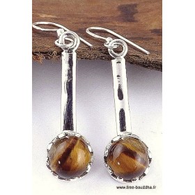 Boucles d'oreilles argent Oeil de tigre Boucles d'oreilles en pierres MB38