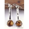 Boucles d'oreilles argent Oeil de tigre Boucles d'oreilles en pierres MB38