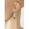 Boucles d'oreilles argent Oeil de tigre Boucles d'oreilles en pierres MB38