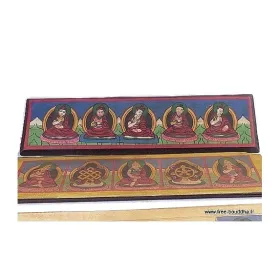 Livre de moine bouddhiste 5 bouddha 28 cm - Livre de prières bouddhistes