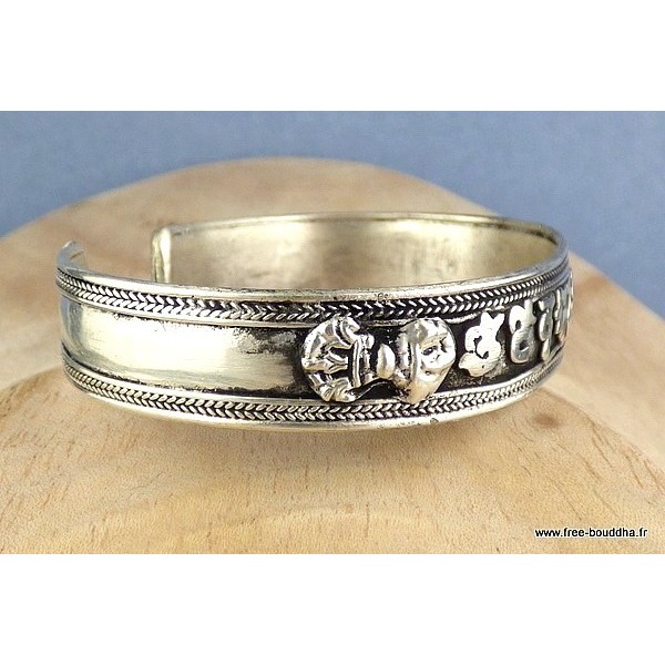 Bracelet tibétain orné d'un mantra Bracelets tibétains bouddhistes ref152
